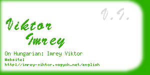 viktor imrey business card